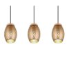 Lampadario per tavolo da pranzo caffè legno 3 luci