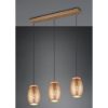 Lampadario per tavolo da pranzo caffè legno 3 luci