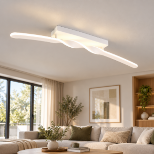 Plafoniera moderna led 4000k bianco satinato