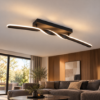 Plafoniera design moderno led 4000k nero opaco