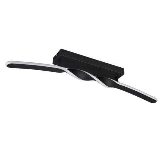 Plafoniera design moderno led 4000k nero opaco