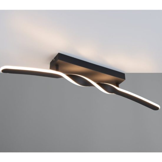 Plafoniera design moderno led 4000k nero opaco