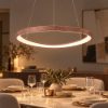 Lampadario led 60w cct 3000k 4000k moderno a sospensione plettro oro rosato