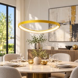 Lampadario led 60w cct 3000k 4000k plettro moderno a sospensione giallo girasole