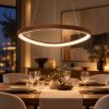 Lampadario led 60w cct 3000k 4000k moderno a sospensione plettro rame opaco