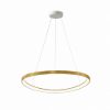 Lampadario plettro moderno a sospensione oro opaco led 60w cct 3000k 4000k