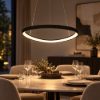 Lampadario moderno plettro nero a sospensione led 60w cct 3000k 4000k