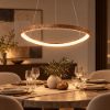 Lampadario led 60w cct 3000k 4000k a sospensione moderno plettro foglia rame