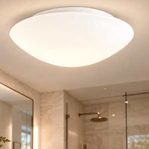 Fabas pandora plafoniera da bagno vetro bianco ip44
