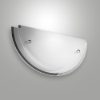 Fabas hill applique da parete vetro bianco mezza luna 33cm