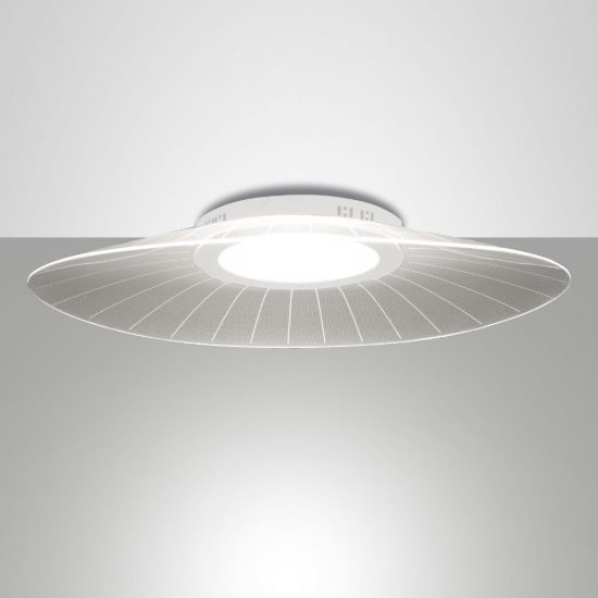 Fabas vela plafoniera led 40w 3000k dimmerabile moderna bianca