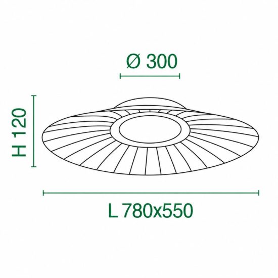 Fabas vela plafoniera led 40w 3000k dimmerabile moderna bianca