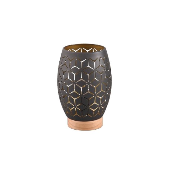Lampada da tavolo nera legno per soggiorno