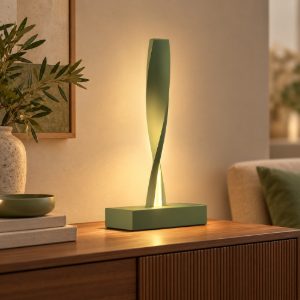 Lampada led 6w 3000k dimmerabile moderna da tavolo verde salvia