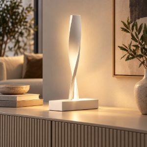 Lampada da tavolo led 6w 3000k dimmerabile moderna bianca