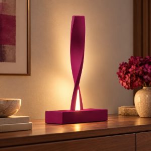 Lampada led 6w 3000k dimmerabile moderna da tavolo magenta