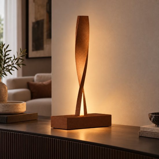 Lampada led 6w 3000k dimmerabile moderna da tavolo rame opaco