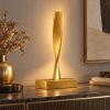 Lampada da tavolo led 6w 3000k dimmerabile moderna oro opaco