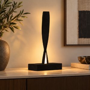 Lampada moderna nera da tavolo led 6w 3000k dimmerabile