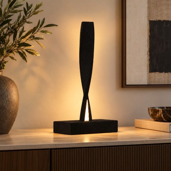 Lampada moderna nera da tavolo led 6w 3000k dimmerabile