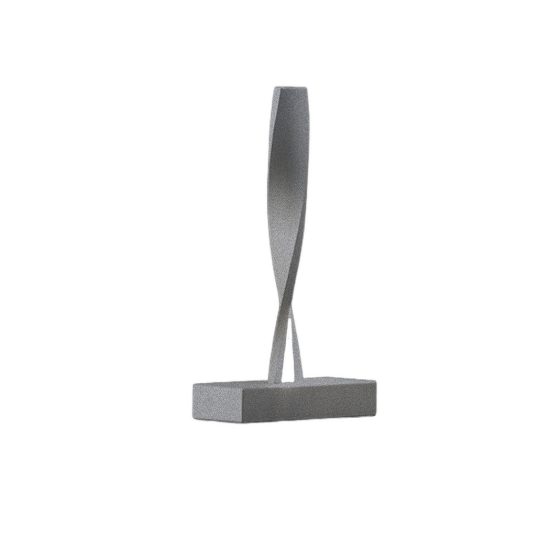 Lampada da tavolo led 6w 3000k dimmerabile moderna grigio perla