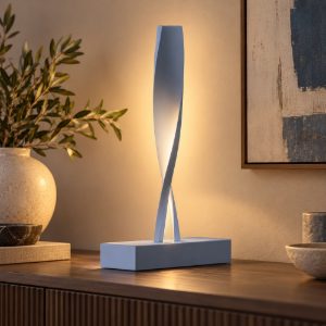 Lampada led 6w 3000k dimmerabile da tavolo moderna carta zucchero