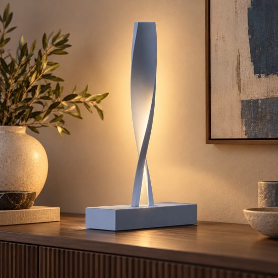 Lampada led 6w 3000k dimmerabile da tavolo moderna carta zucchero