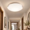 Fabas luce fox plafoniera classica tonda bianca vetro per cucina