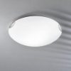 Fabas luce fox plafoniera 50cm classica tonda bianco vetro per cucina