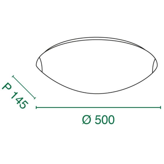 Fabas luce fox plafoniera 50cm classica tonda bianco vetro per cucina