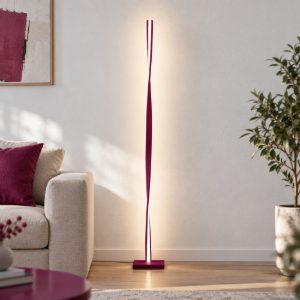 Piantana led 26w 3000k dimmerabile moderna per soggiorno magenta