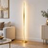 Lampada da terra led 26w 3000k dimmerabile moderna oro opaco