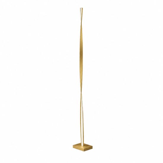Lampada da terra led 26w 3000k dimmerabile moderna oro opaco