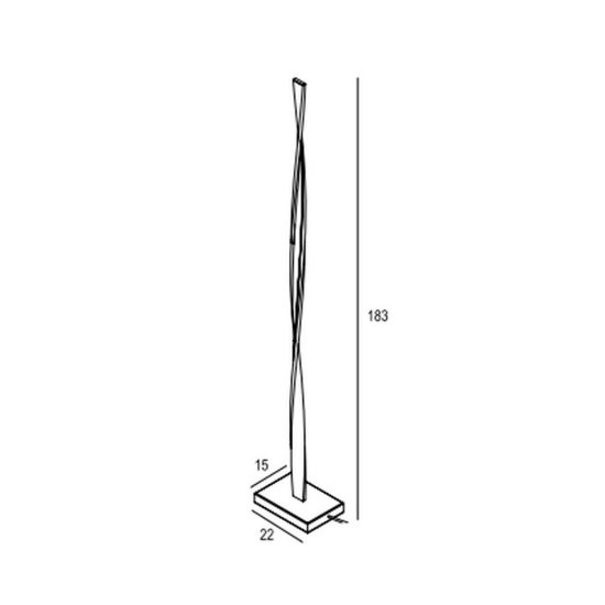 Lampada da terra led 26w 3000k dimmerabile moderna oro opaco