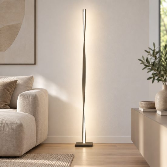 Piantana moderna sabbia bagnata led 26w 3000k dimmerabile