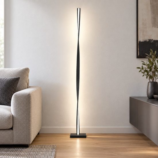 Piantana moderna antracite per sala da pranzo led 26w 3000k dimmerabile