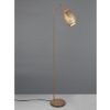 Lampada da terra per soggiorno metallo caffè legno orientabile