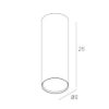 Faretto cilindro da soffitto sabbia top light shape
