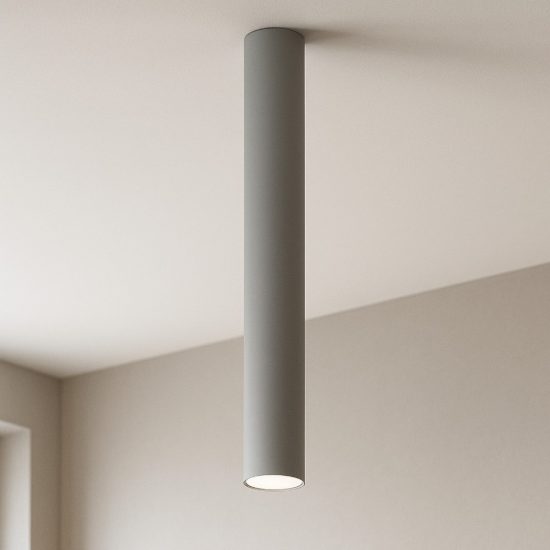 Faretto da soffitto grigio rotondo per interni