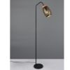 Lampada da terra piantana per soggiorno metallo decorato e legno