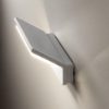 Applique da esterno led 20w cct 3000k 4000k ip65 moderna grigio perla