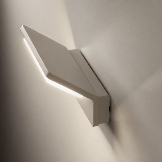 Applique da esterno led 20w cct 3000k 4000k ip65 moderna tortora