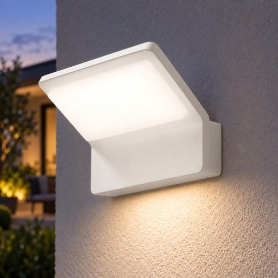 Applique da esterno led 20w cct 3000k 4000k ip65 moderna bianca