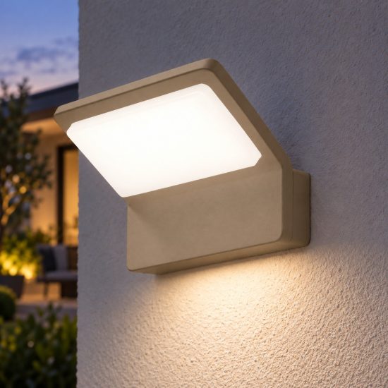 Applique da esterno moderna sabbia led 20w cct 3000k 4000k ip65