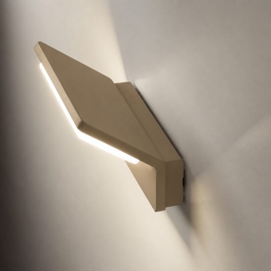 Applique da esterno moderna sabbia led 20w cct 3000k 4000k ip65