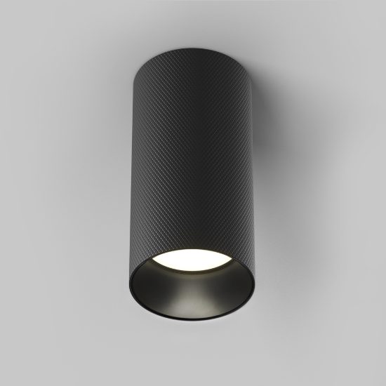 Maytoni artisan faretto moderno per cucina cilindrico nero da soffitto gu10