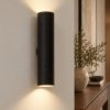 Maytoni artisan applique per camera da letto moderna cilindrica nero