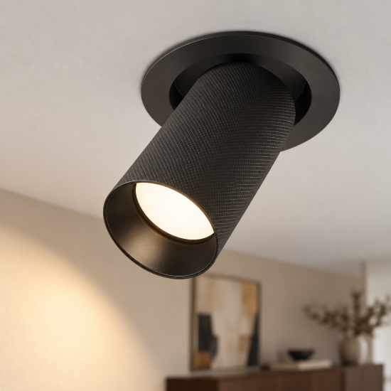 Maytoni artisan faretto moderno per cucina nero da incasso gu10