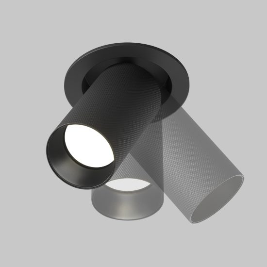 Maytoni artisan faretto moderno per cucina nero da incasso gu10