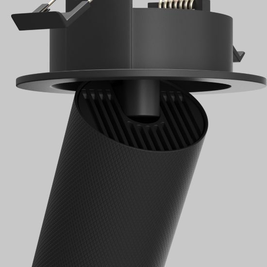 Maytoni artisan faretto moderno per cucina nero da incasso gu10